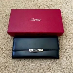 Authentic Cartier Love Trinity Leather Wallet